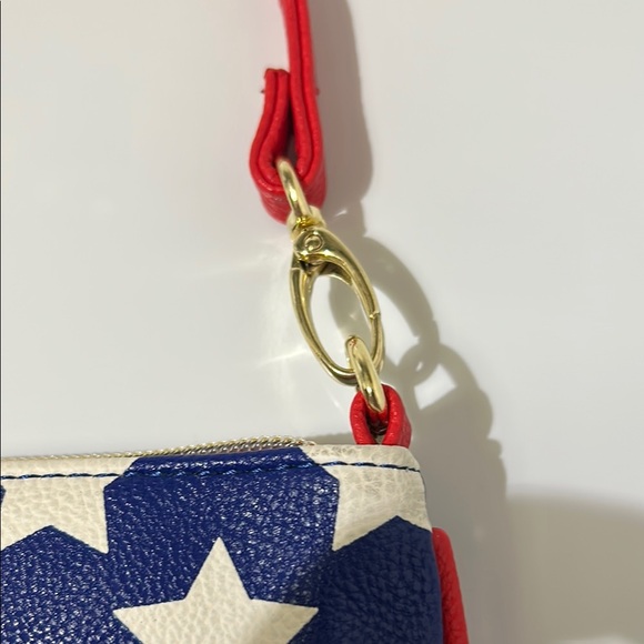 Betsey Johnson Red White Blue Star Clutch Handbag New Without Tags - Picture 3 of 13
